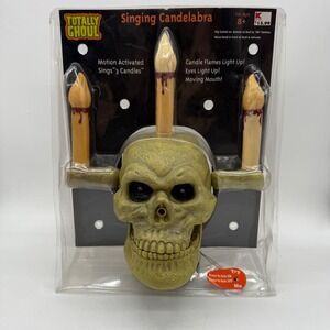 K-Mart Totally Ghoul Moving Singing Skull Candelabra Animatronic Sixteen Candles